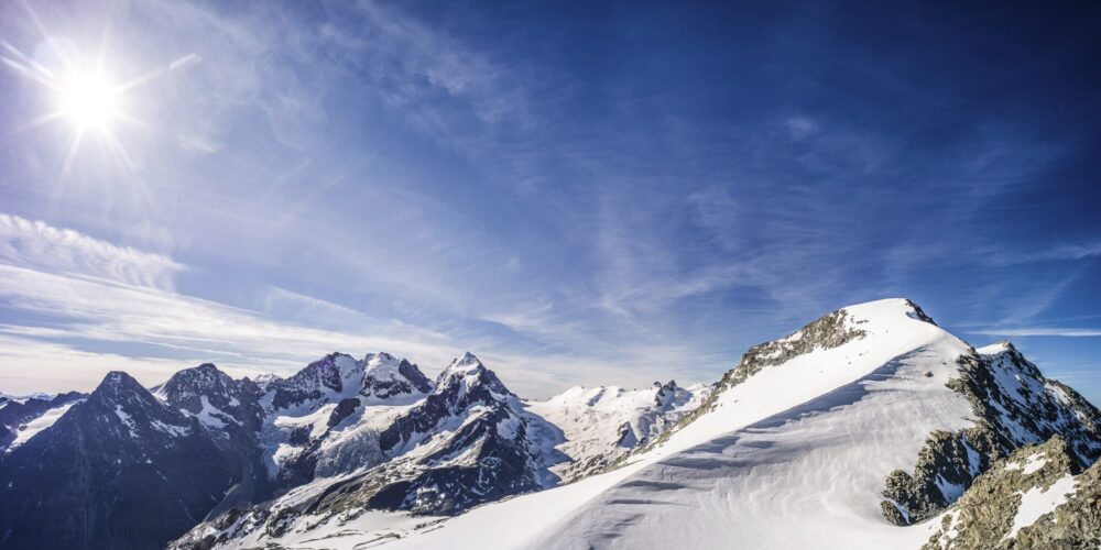 Berge im Winter bei St. Moritz